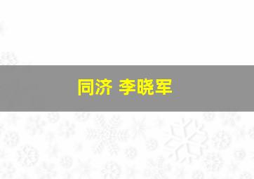 同济 李晓军